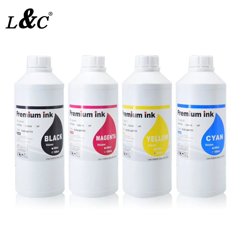 L&C Wholesale Custom Sublimation Printing Ink Dye Sublimation Ink for Epson L200 F6370 Et1110 Et15000 3150 3800 4800