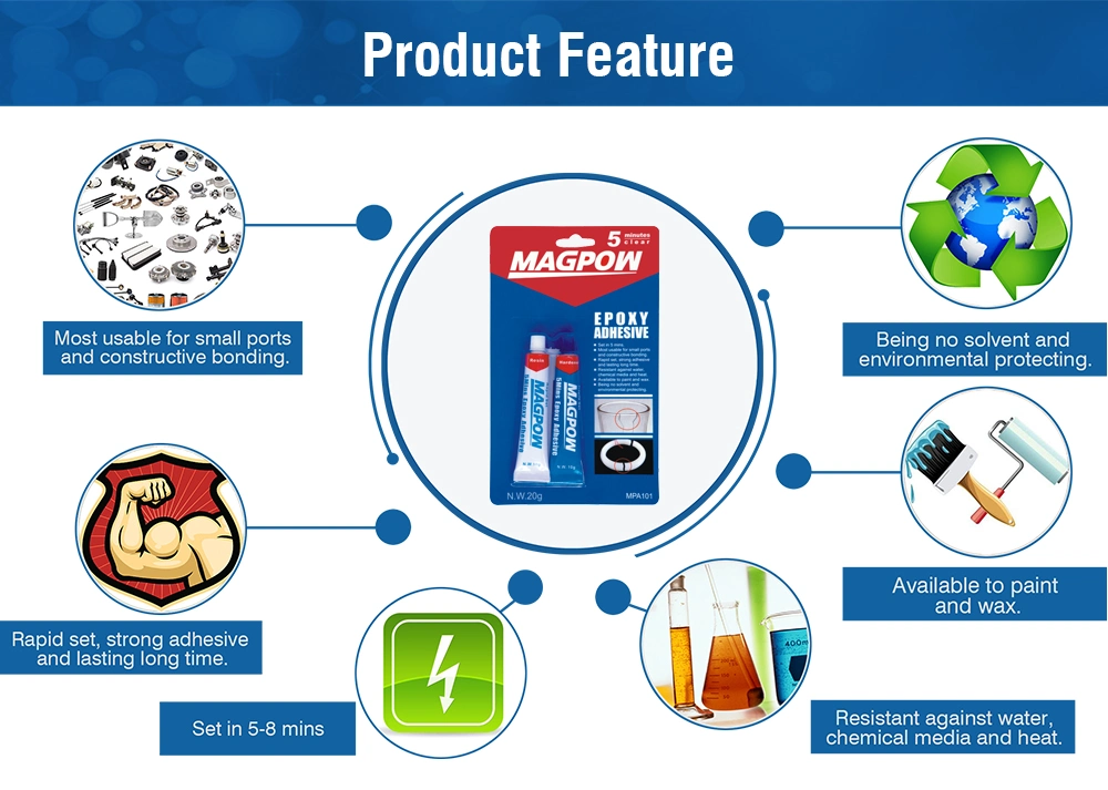 Strong Quality Magpow Ab Epoxy Steel Adhesive for Auto-Motive and Metal  Bonding