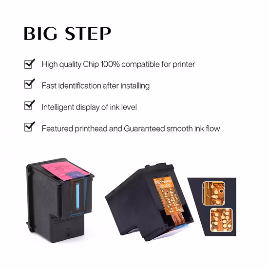 Wholesale Ink Cartridge 63XL 63 Printer Cartridge Compatible for HP Printer